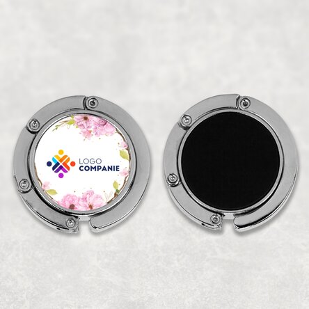 Suport geantă pentru masă personalizat cu logo și model floral