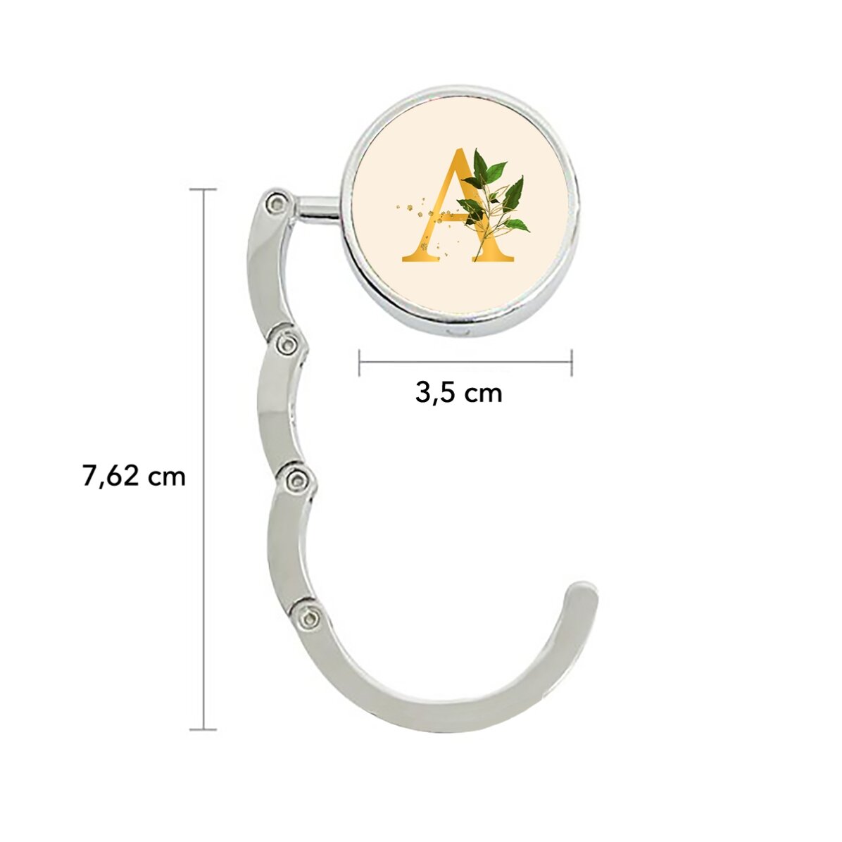 Suport geantă pentru masă personalizat cu inițială - Floral Gold