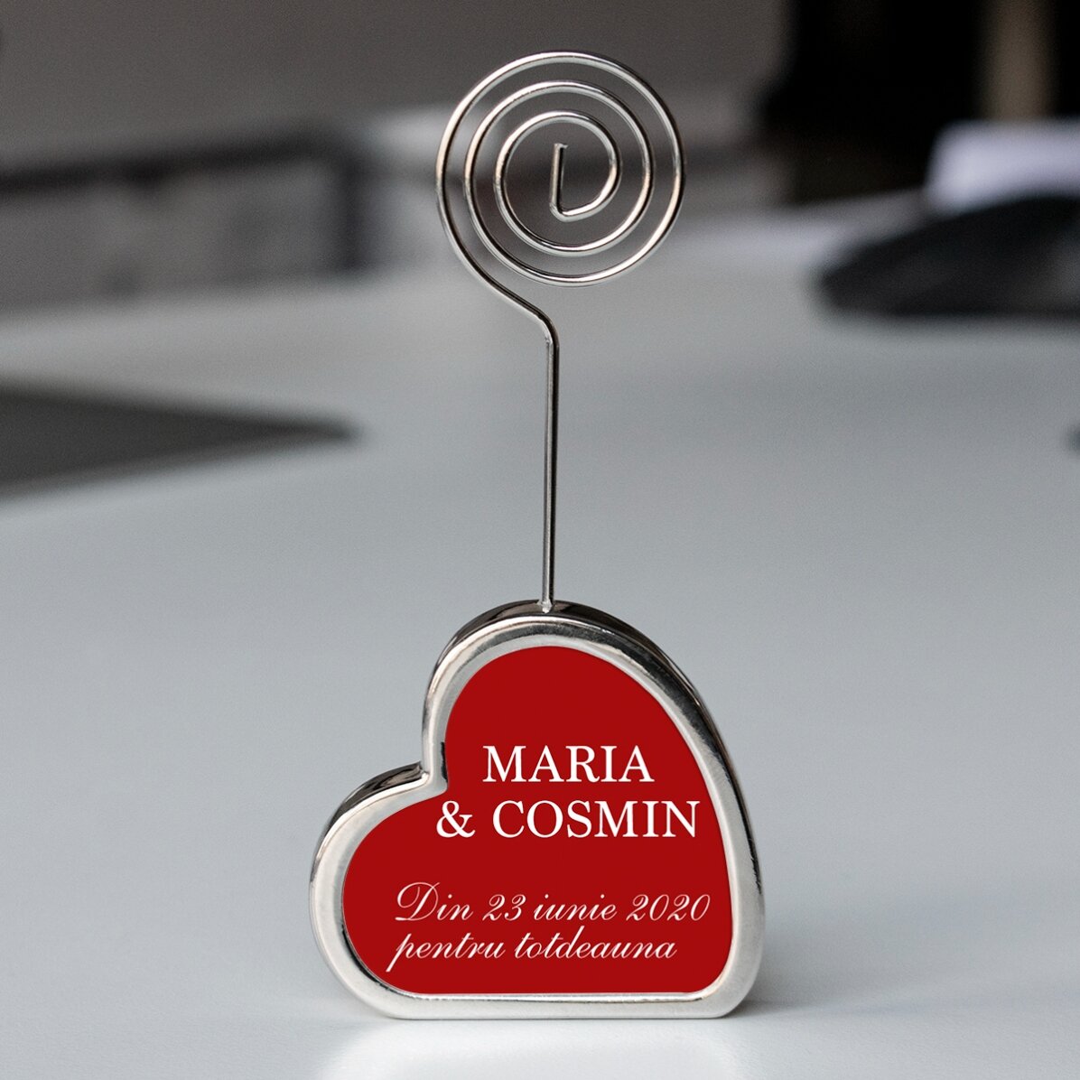 Suport pentru mesaj personalizat cu o poză și mesaj