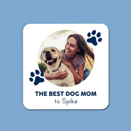 Suport pentru pahar personalizat cu poza și mesaj - The Best