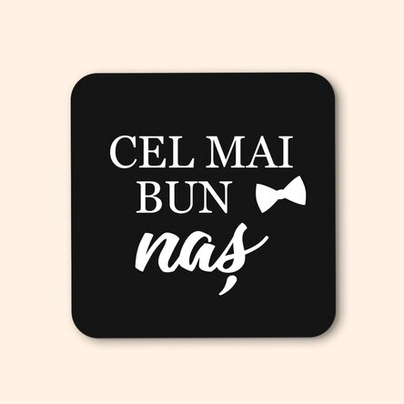 Suport pentru pahar personalizat pentru naș