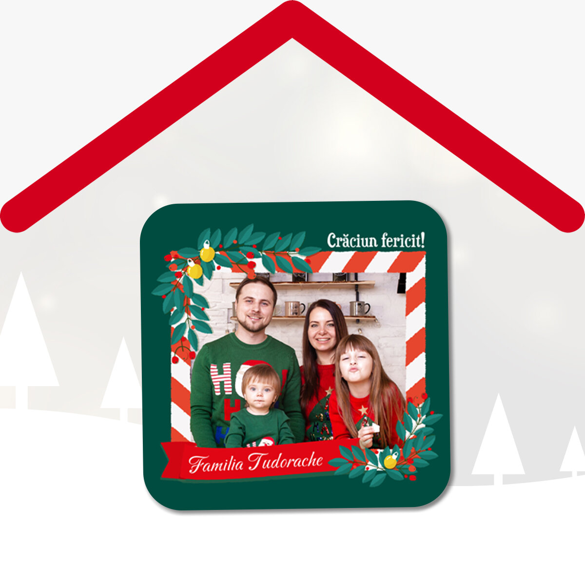 Suporturi pentru pahare de Crăciun