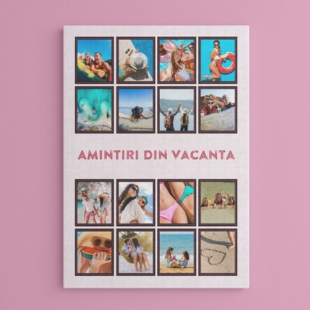 Tablou canvas personalizat cu 16 poze de vacanță