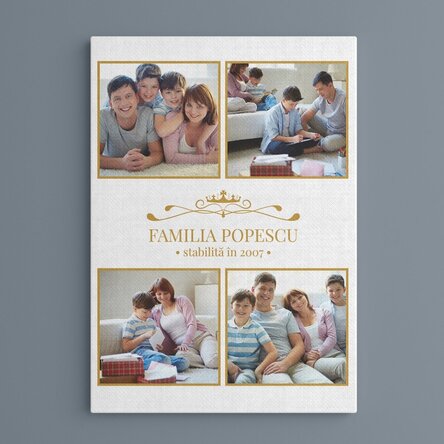 Tablou canvas personalizat cu 4 poze de familie