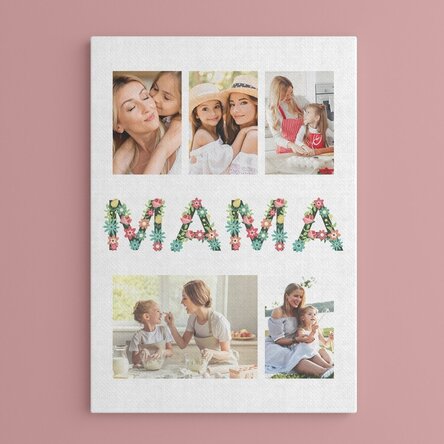 Tablou canvas personalizat cu 5 poze - Pentru mama