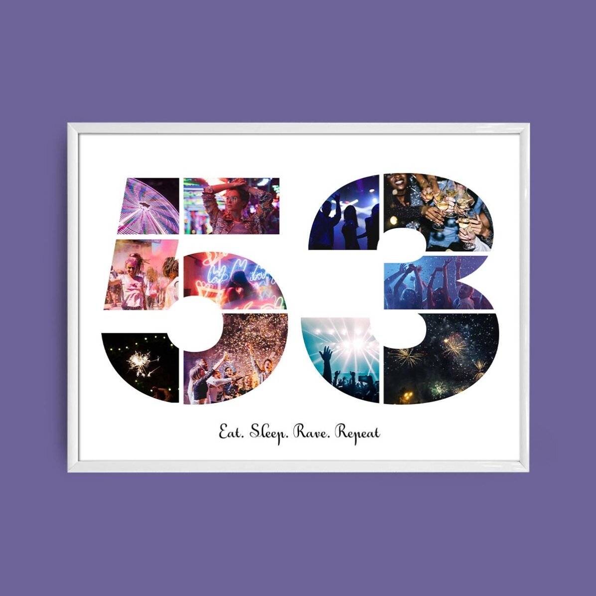 Tablou landscape personalizat cu 11 poze model numărul 53 și mesaj text