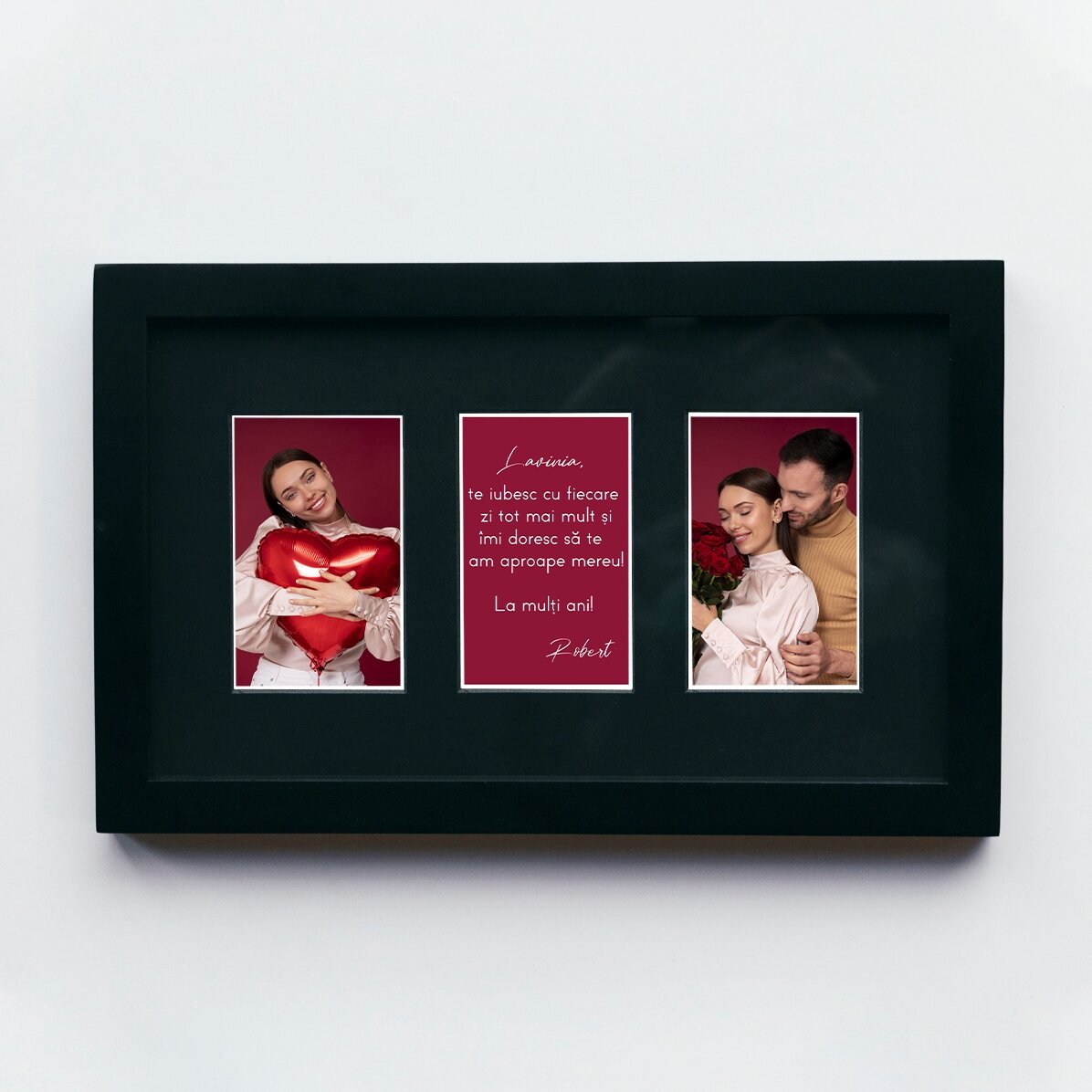 Tablou personalizat cu 2 poze și mesaj