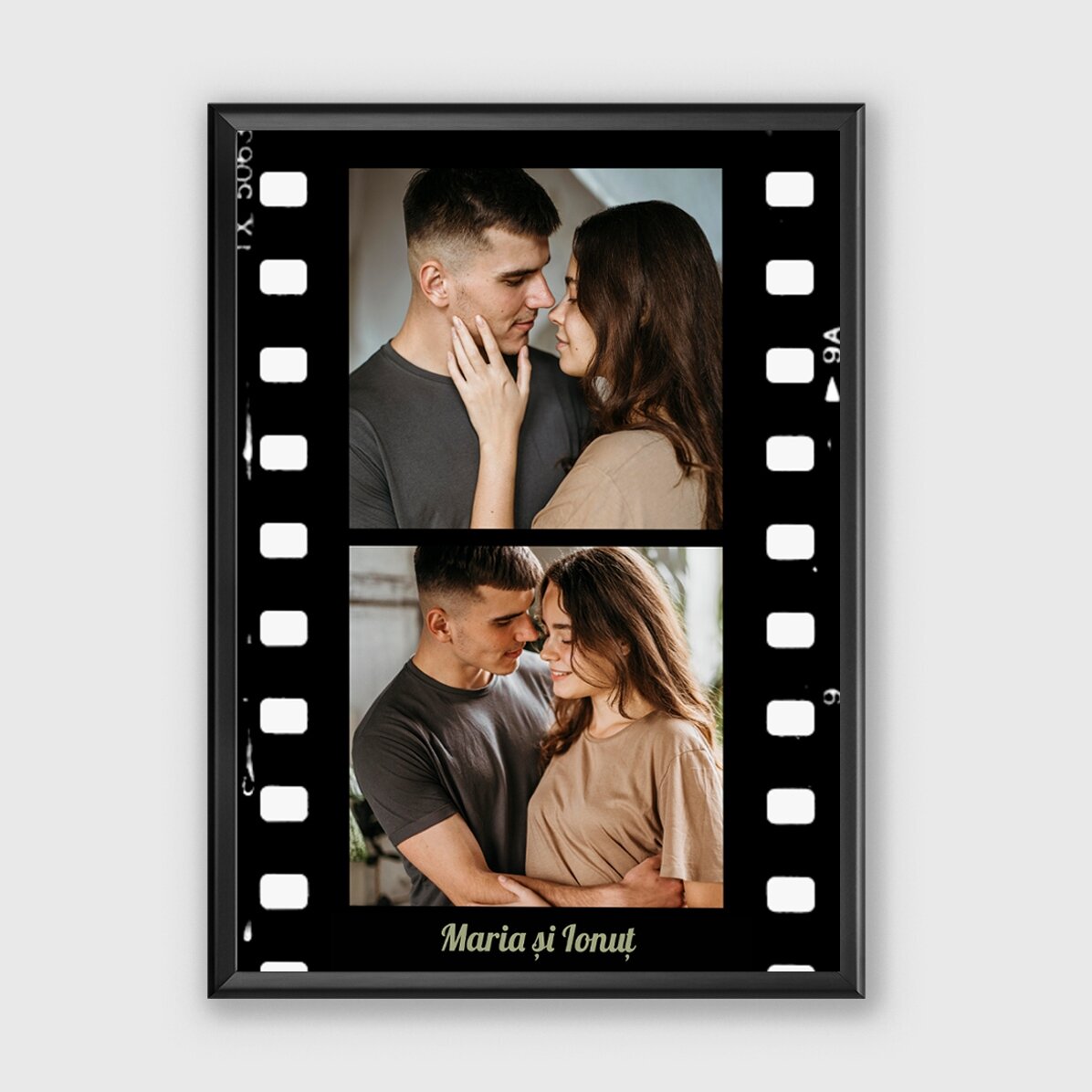 Tablou personalizat cu 2 poze și text - Film
