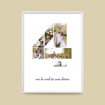 Tablou personalizat cu 6 poze model numărul 4 și mesaj text