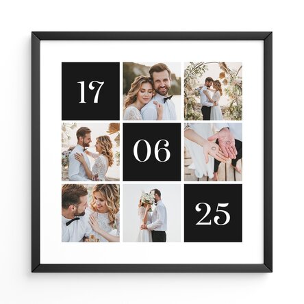 Tablou personalizat cu 6 poze și dată