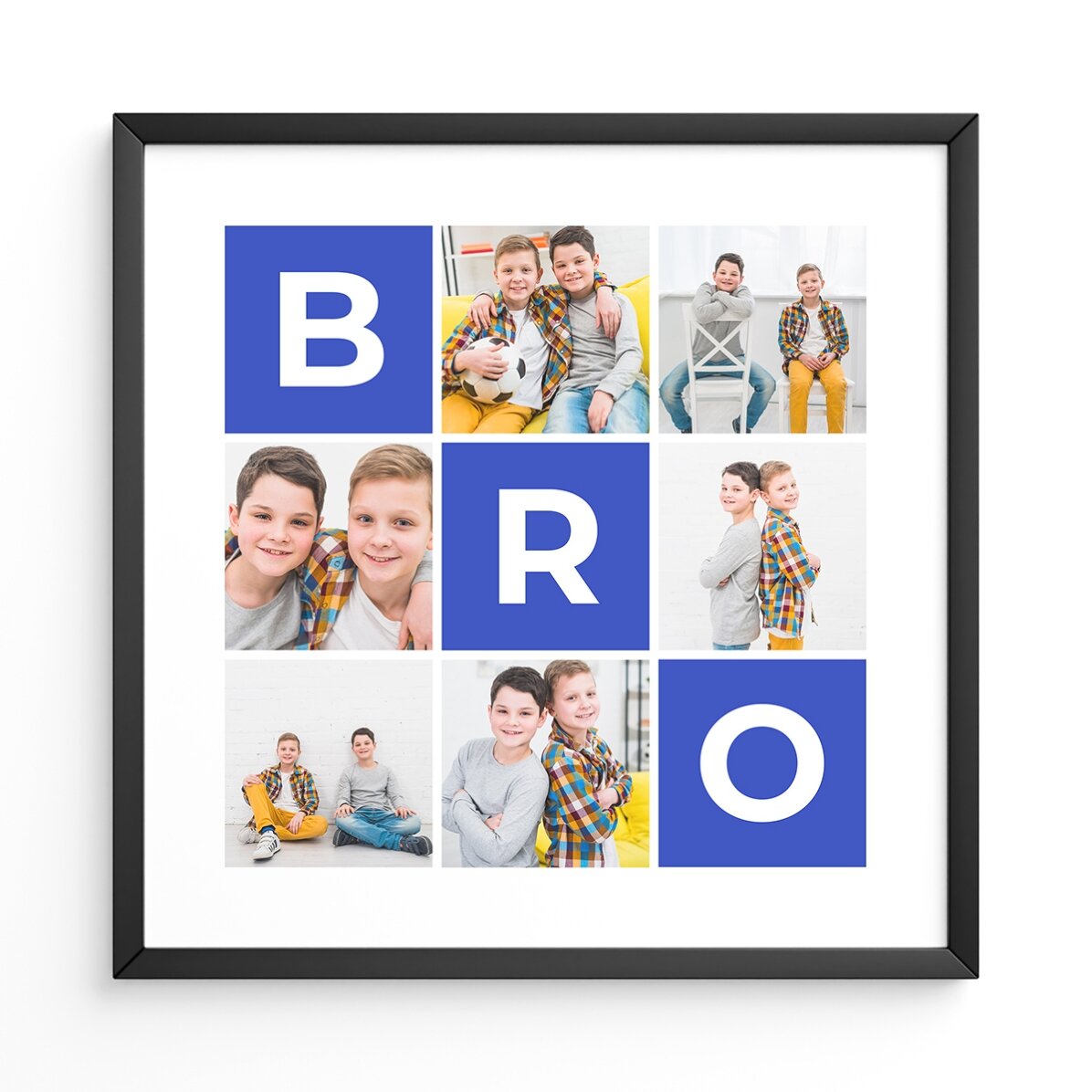 Tablou personalizat cu 6 poze și text - Family