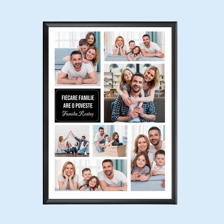Tablou personalizat cu 7 poze de familie