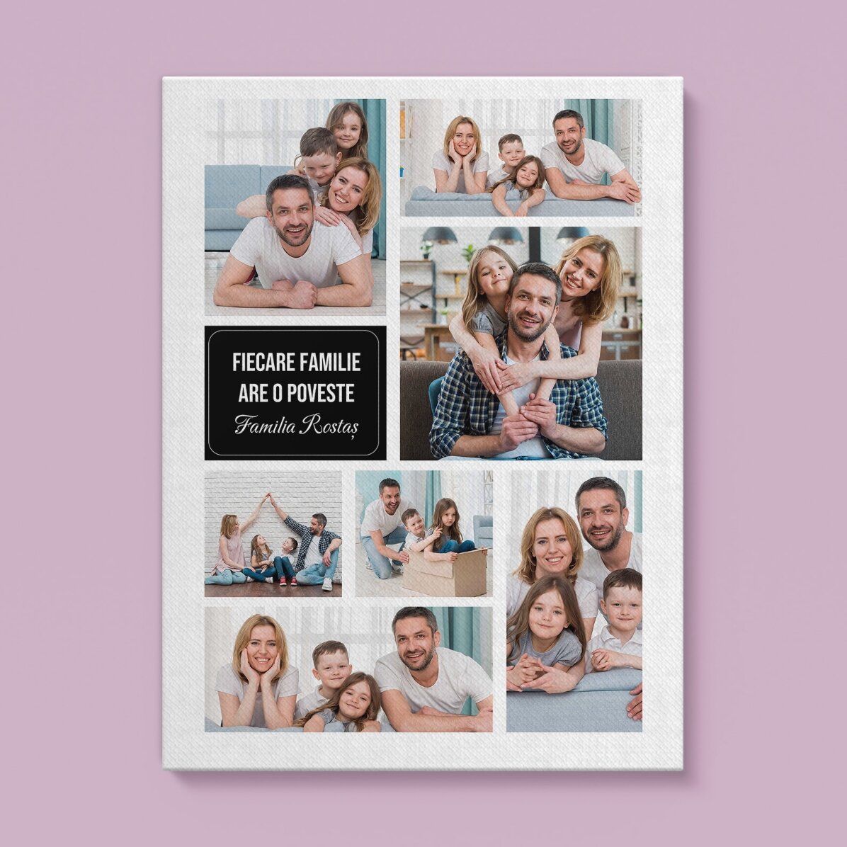 Tablou personalizat cu 7 poze de familie