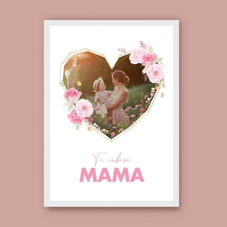 Tablou personalizat cu poză și text - From my heart