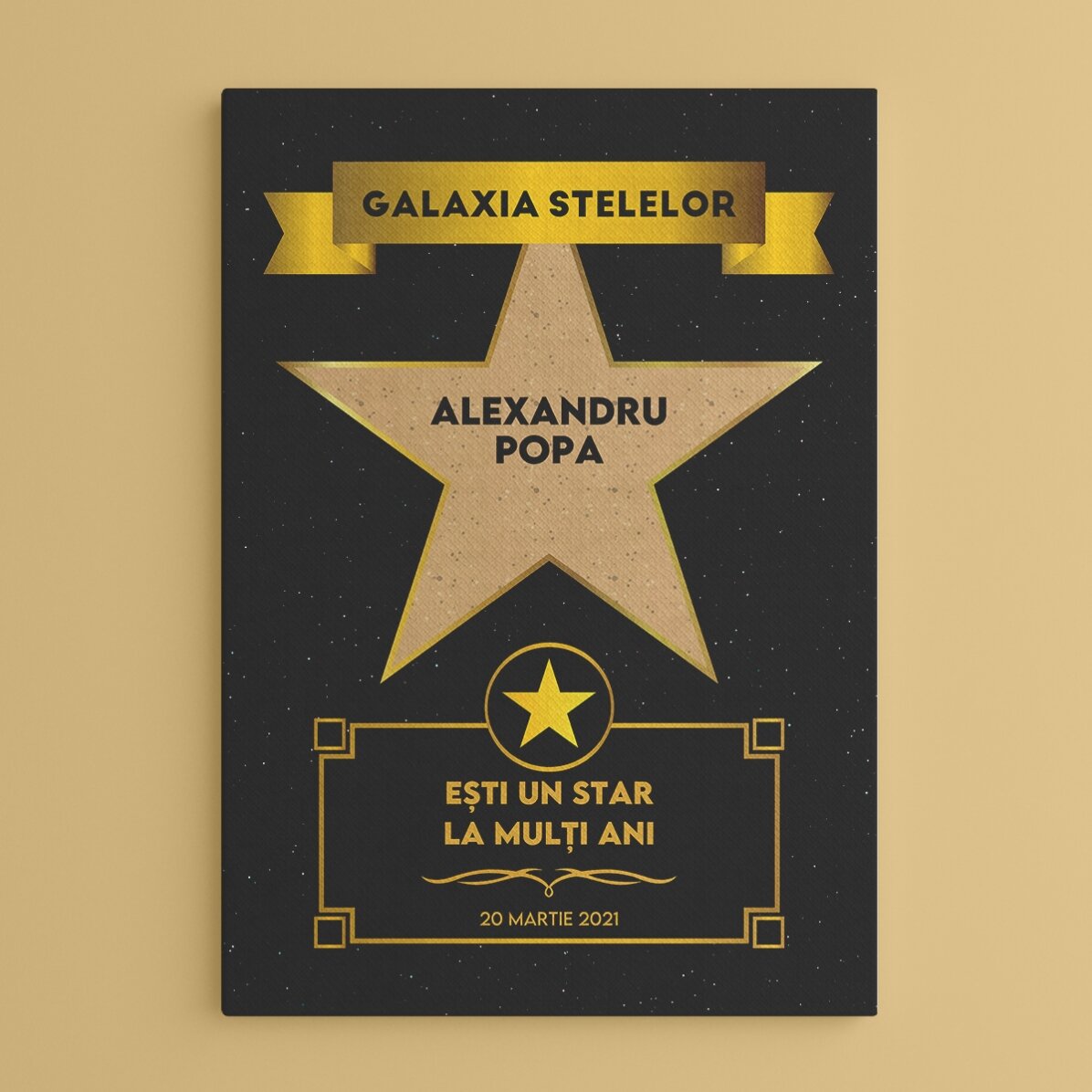 Tablou personalizat cu text - Galaxia stelelor