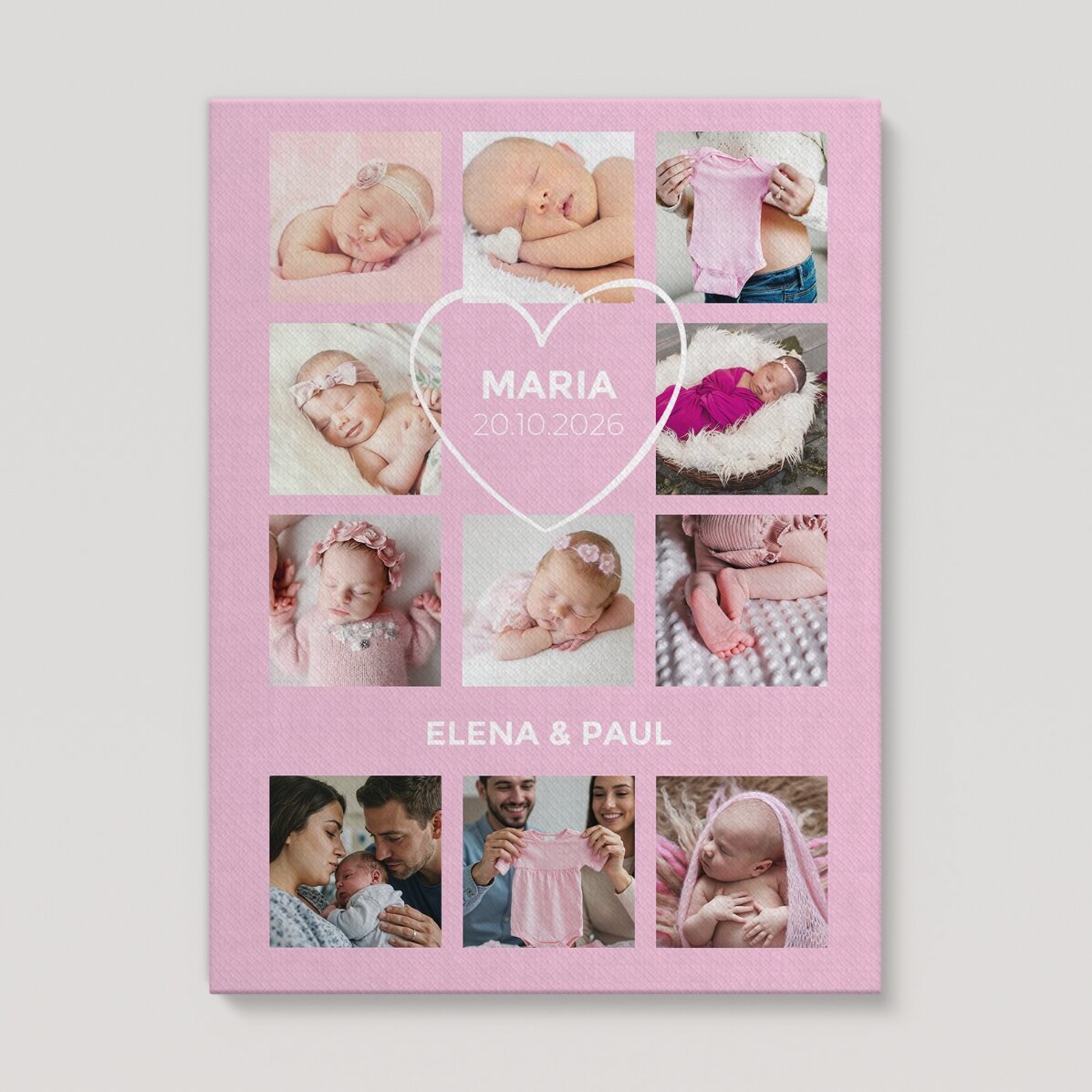 Tablou personalizat cu text și 11 poze - Baby