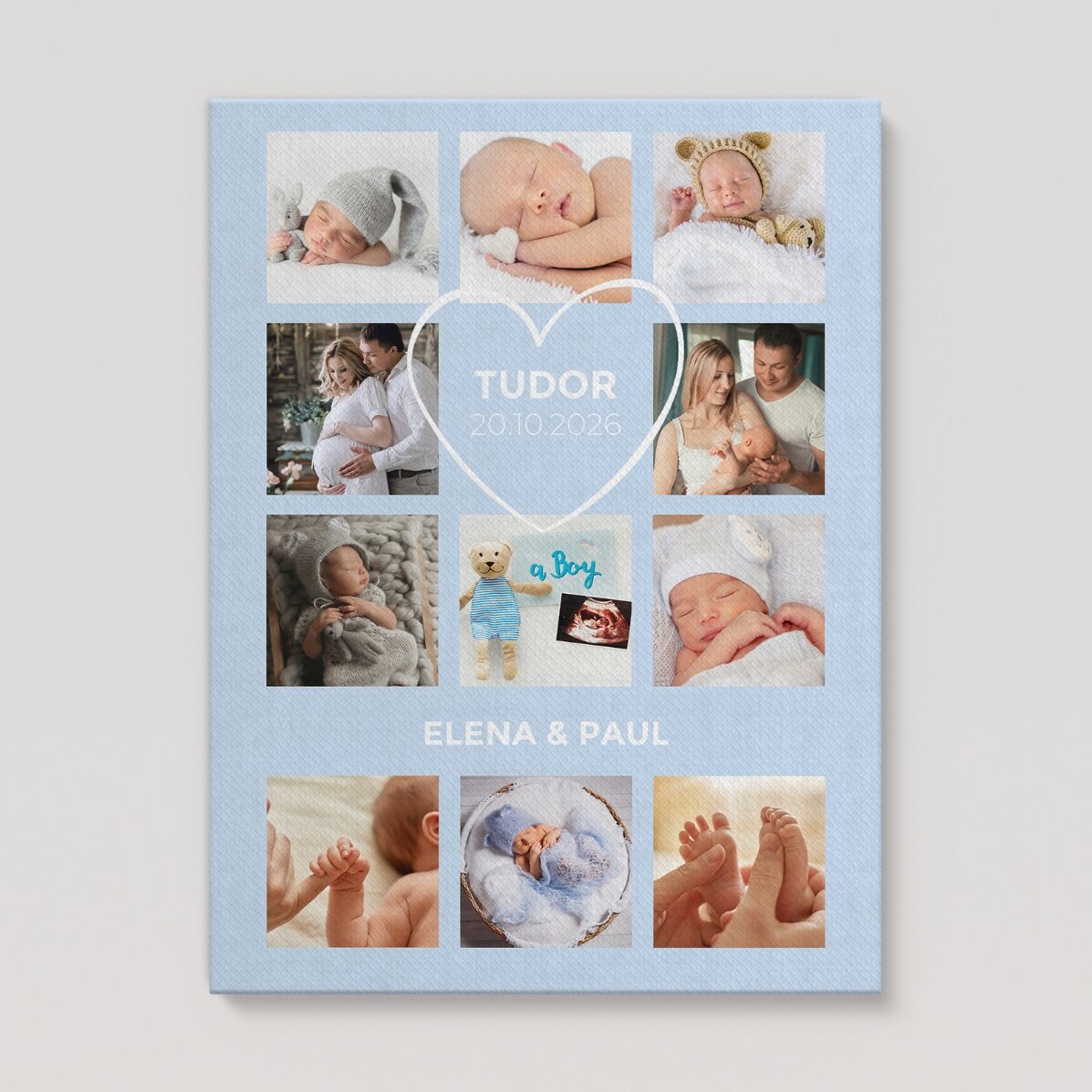 Tablou personalizat cu text și 11 poze - Baby