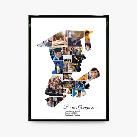 Tablou personalizat cu text și 22 poze pentru absolvire - El