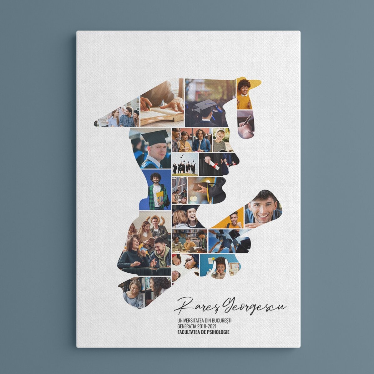 Tablou personalizat cu text și 22 poze pentru absolvire - El