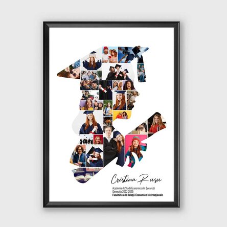 Tablou personalizat cu text și 29 poze pentru absolvire - Ea