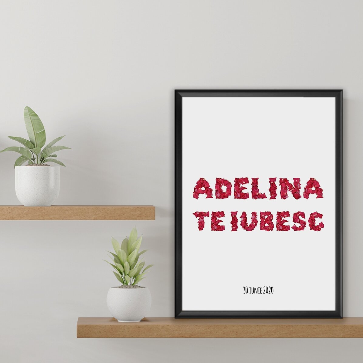 Tablou personalizat petale trandafir