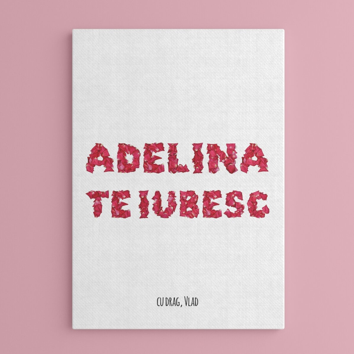 Tablou personalizat petale trandafir