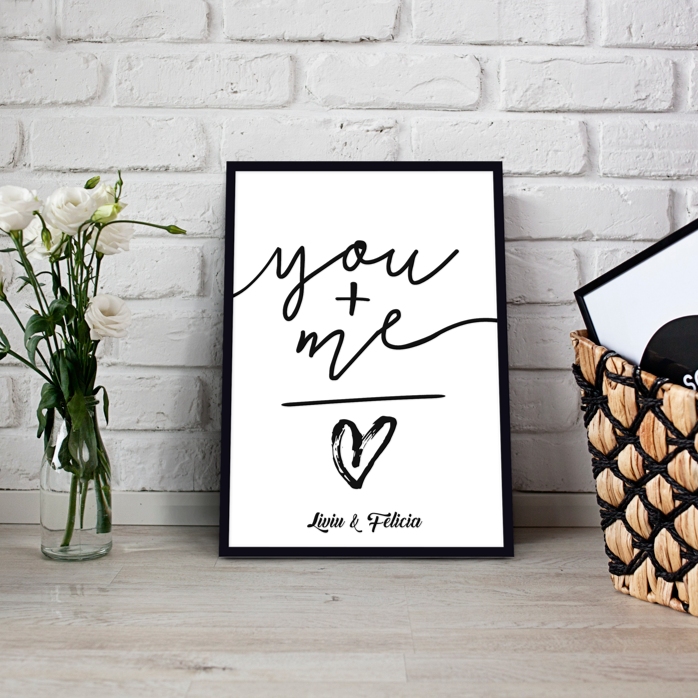 Tablou personalizat - you + me
