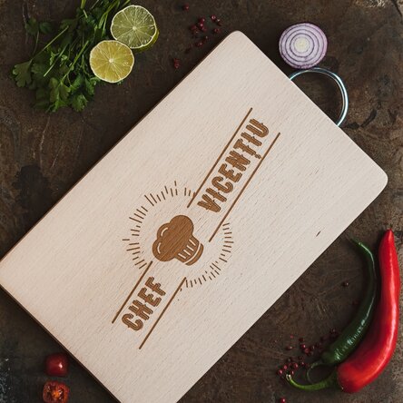 Tocător personalizat cu text - Chef profesional