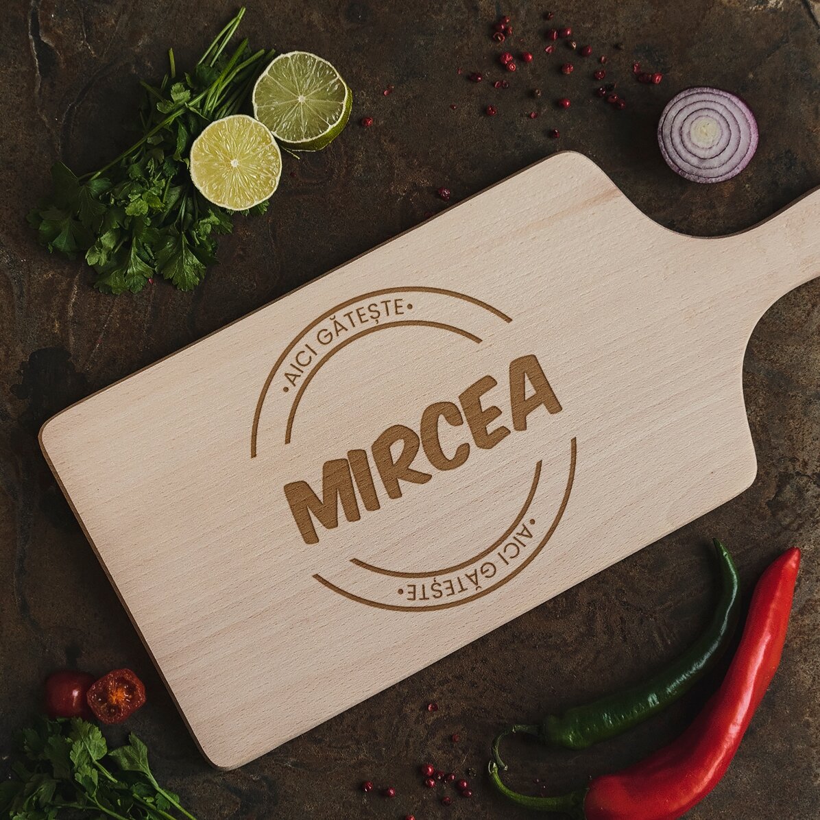 Tocător personalizat - Aici gătește