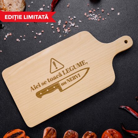 Tocător din lemn - Legume, nu nervi