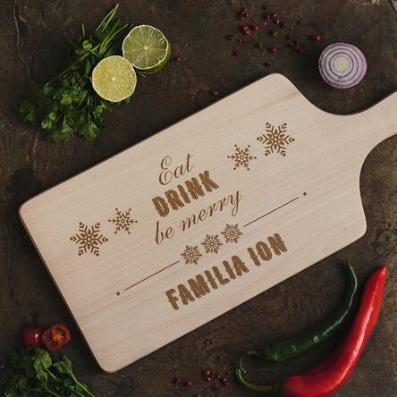 Tocător personalizat - Eat, drink, be merry