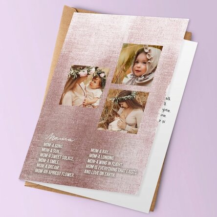 Personalised card with 3 photos and text - Tender Being