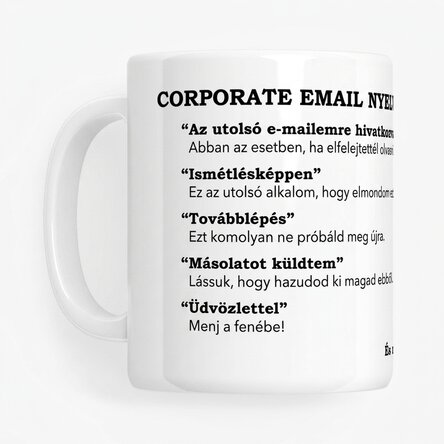 Személyre szabott bögre szöveggel - Vállalati e-mail