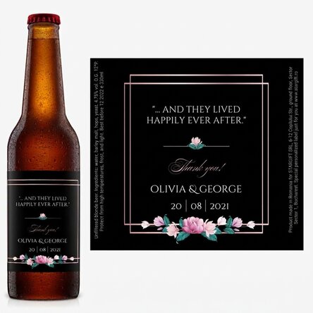 Personalised beer with text - Wedding