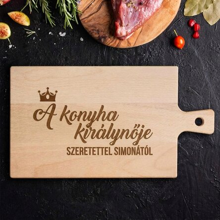 Személyre szabott vágódeszka - A konyha királynője