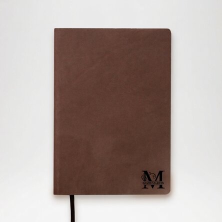 Personalised leather diary with monogram