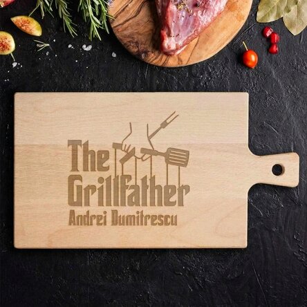 Prémium, egyedi, fogantyúval ellátott vágódeszka - The Grillfather 2