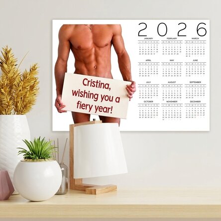 Personalised calendar poster with message - Hoooooot