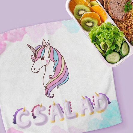 Személyre szabott törölköző névvel - Unicorn