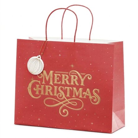 Gift bag - Merry Christmas Red