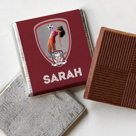 FC Rapid mini chocolate bar personalised with photo and name