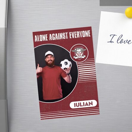 FC Rapid magnet, 10x15 cm, personalised with photo and text