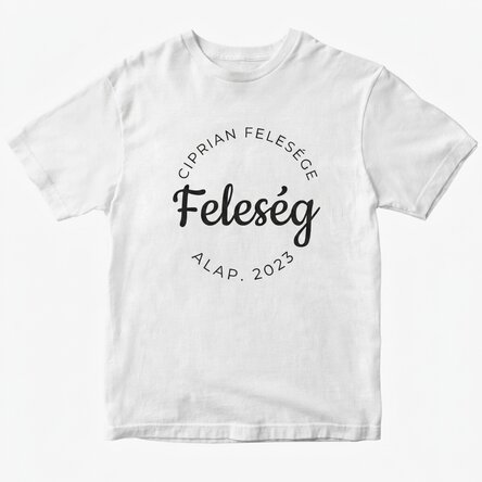 Egyedi pamut póló felirattal - Hubby & Wifey