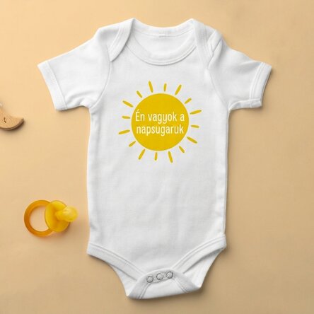 Személyre szabott baba body üzenettel - Sunshine