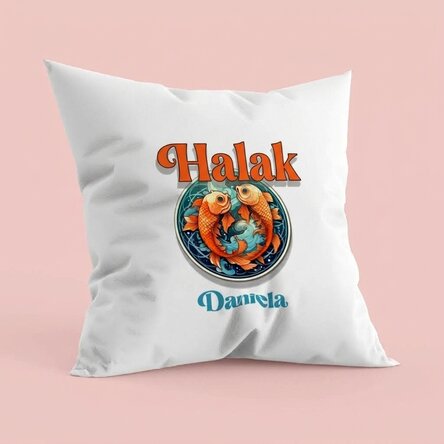 Személyre szabott párna névvel és állatöv jelével - Halak