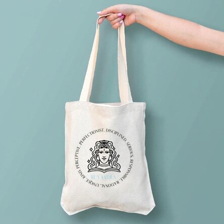 Personalised bag with text - Virgo zodiac sign