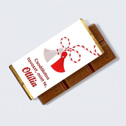 Mini csokoládé tábla, személyre szabott üzenettel