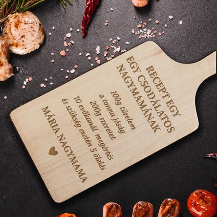 Személyre szabott vágódeszka üzenettel - Recept
