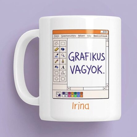 Személyre szabott bögre névvel - Grafikus tervező