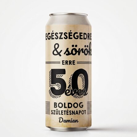 Személyre szabott sörösdoboz szöveggel - Cheers & Beers